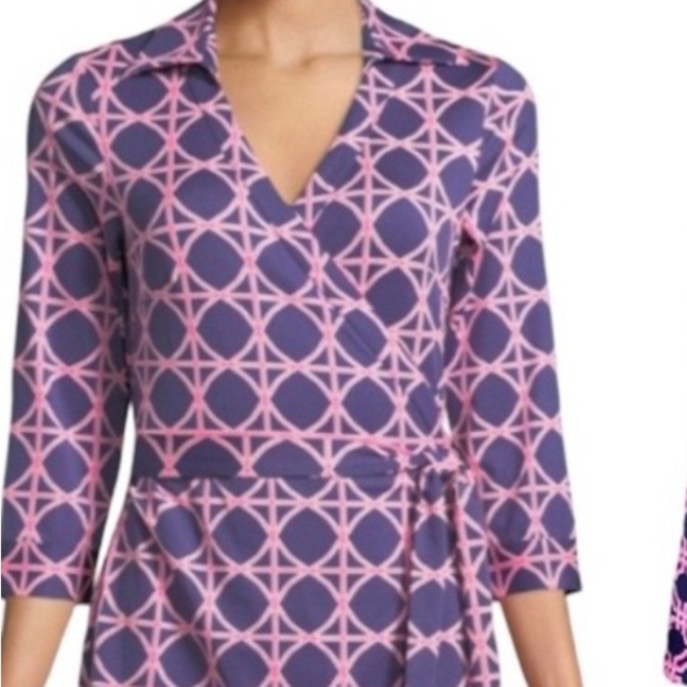 JB by Julie Brown Wrap-around Anytime Long Sleeve Dress M